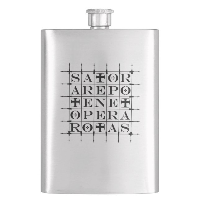 SATOR Square [BLACK] Flask (Front)