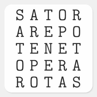 Sator square square sticker