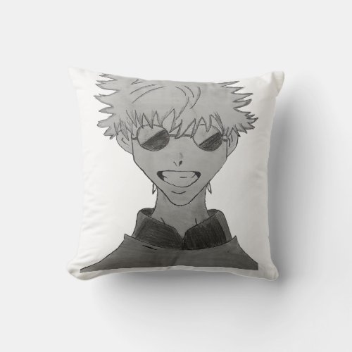 Satoru Goju Drawing printed  Throw Pillow