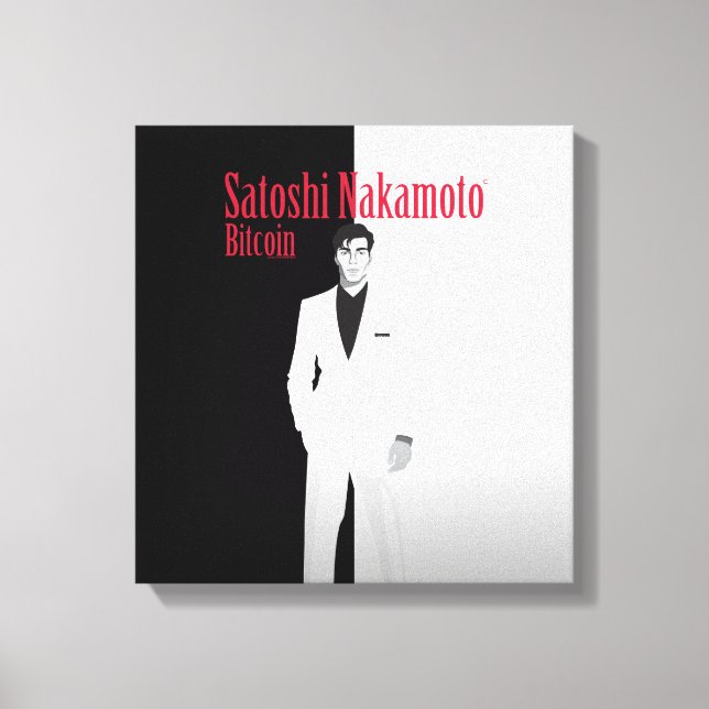 Satoshi Nakamoto Canvas Print (Front)