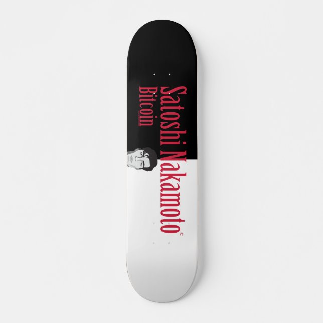 Satoshi Nakamoto Skateboard Deck (Front)