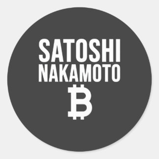 Satoshi Nakamoto White Edition Classic Round Sticker