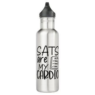 Sats are my cardio stainless steel water bottle