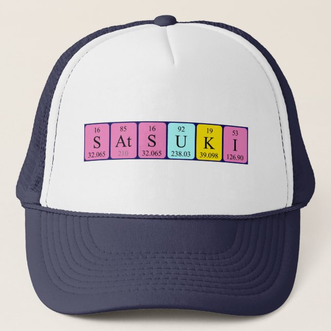 Satsuki periodic table name hat (Front)