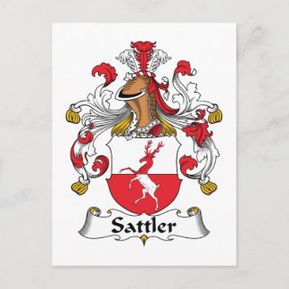 Sattler Family Crest Postcard