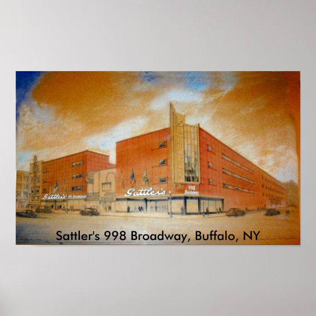 Sattler's 998 Broadway, Buffalo, NY Poster (Front)