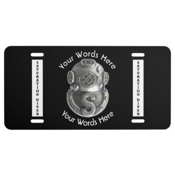 Saturation Diver License Plate by Dollarsworth at Zazzle