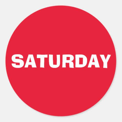 Saturday Ad Lib Red Sticker by Janz