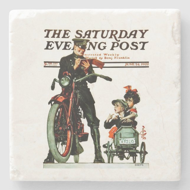Saturday Evening Post  Stone Coaster (Front)