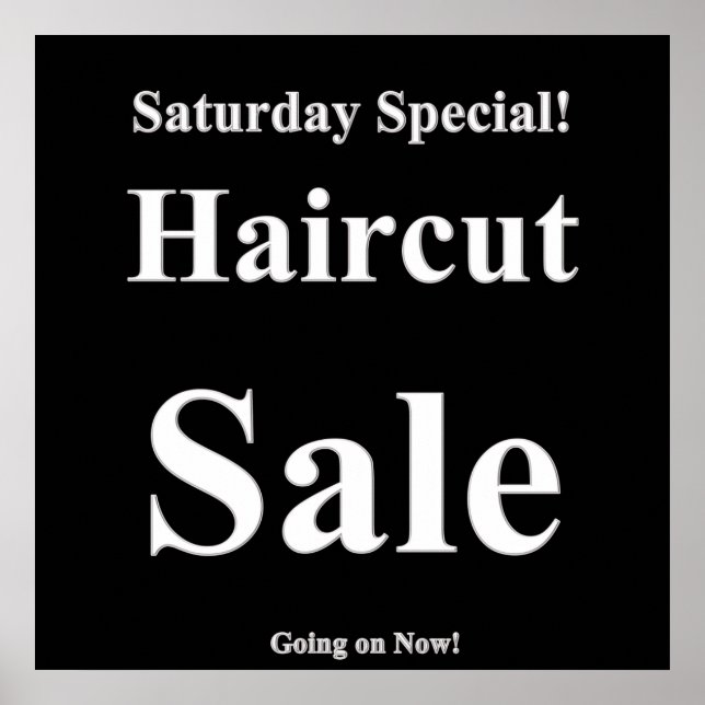 Saturday Haircut Sale Poster Matte (Front)