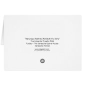 Saturday Matinee - Sarasota, Florida Cards (Back Horizontal)