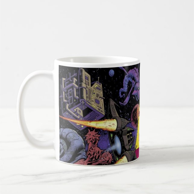 Saturday Night Space Opera MAGNIFIED LOGO! Coffee Mug (Left)