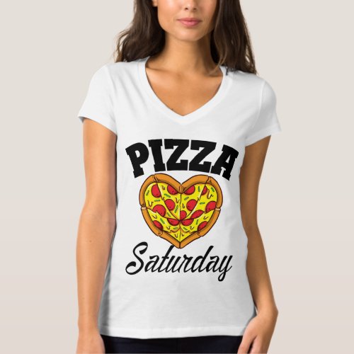 Saturday Pizza Night Funny Pizza Lover Fast Food  T_Shirt