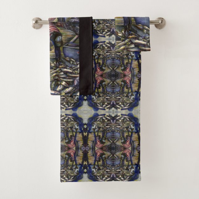 Saturday's Blessings, Harbor Island, Bahamas Bath Towel Set (Insitu)