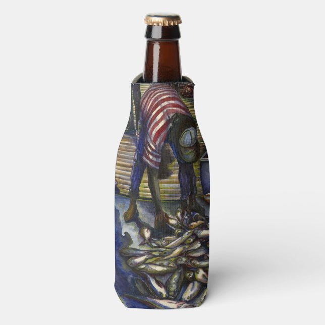 Saturday's Blessings, Harbor Island, Bahamas Bottle Cooler (Bottle Front)