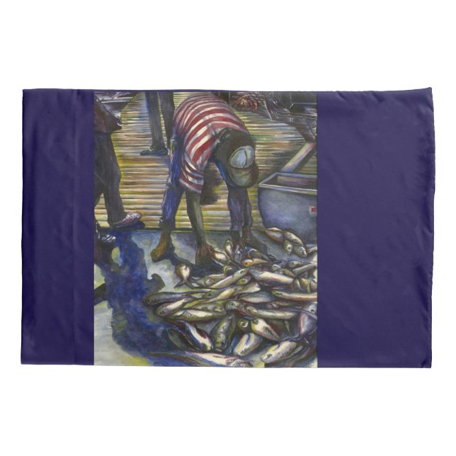 Saturday's Blessings, Harbor Island, Bahamas Pillow Case (Back)