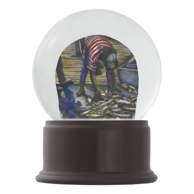 Saturday's Blessings, Harbor Island, Bahamas Snow Globe (Back)