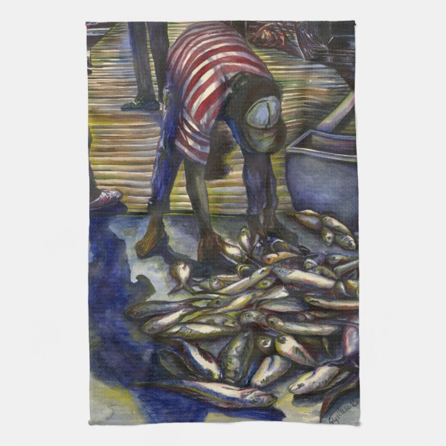 Saturday's Blessings, Harbor Island, Bahamas Towel (Vertical)