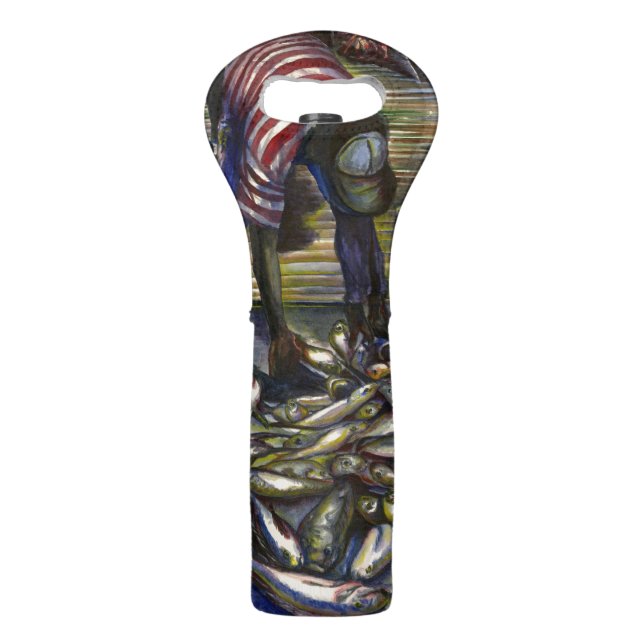 Saturday's Blessings, Harbor Island, Bahamas Wine Bag (Back)