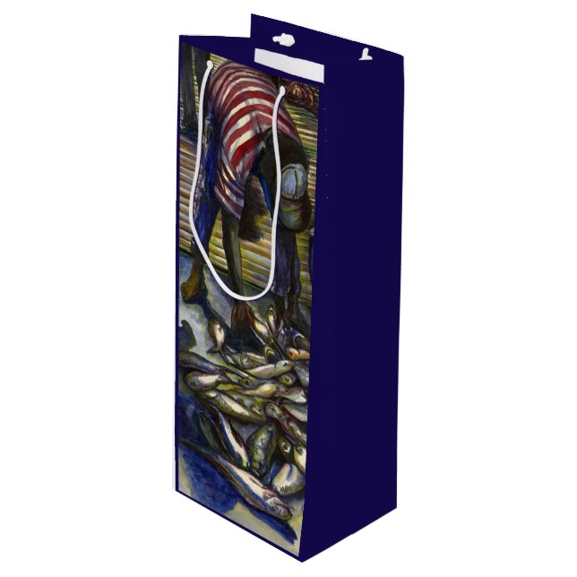 Saturday's Blessings, Harbor Island, Bahamas Wine Gift Bag (Front Angled)