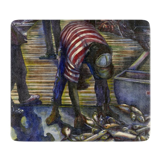 Saturday's Blessings, Harbor Island Cutting Board (Front)