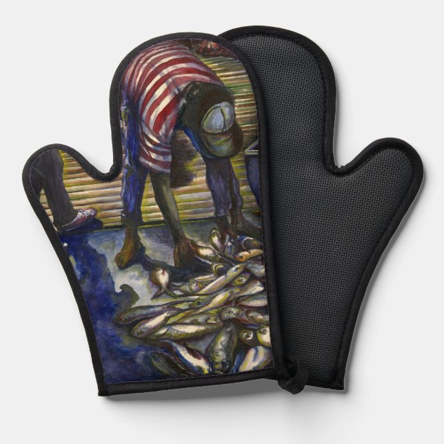 Saturday's Blessings, Harbor Island Oven Mitt (Front/Back)