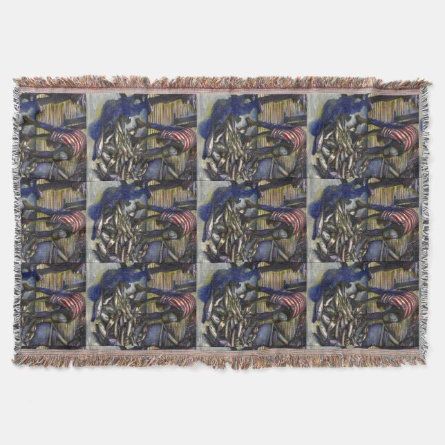 Saturday's Blessings, Harbor Island Throw Blanket (Front)