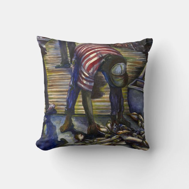 Saturday's Blessings, Harbor Island Throw Pillow (Front)