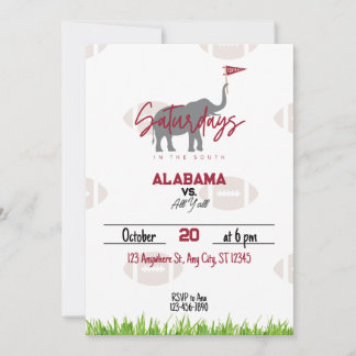 Saturdays in the South Football Watching Party Invitation