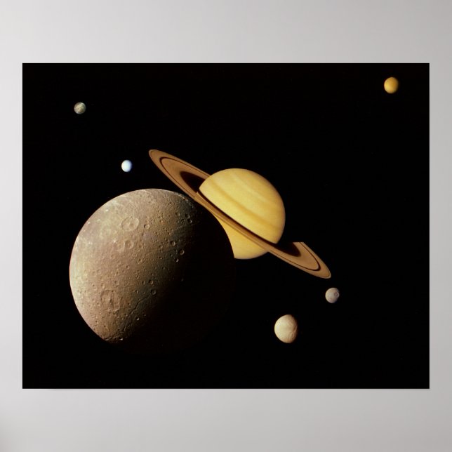 Saturn and her Moons Poster (Front)