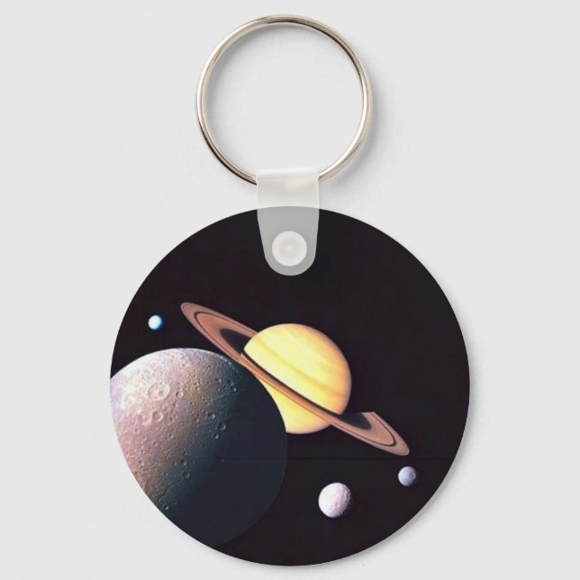 Saturn And Moons Keychain (Front)