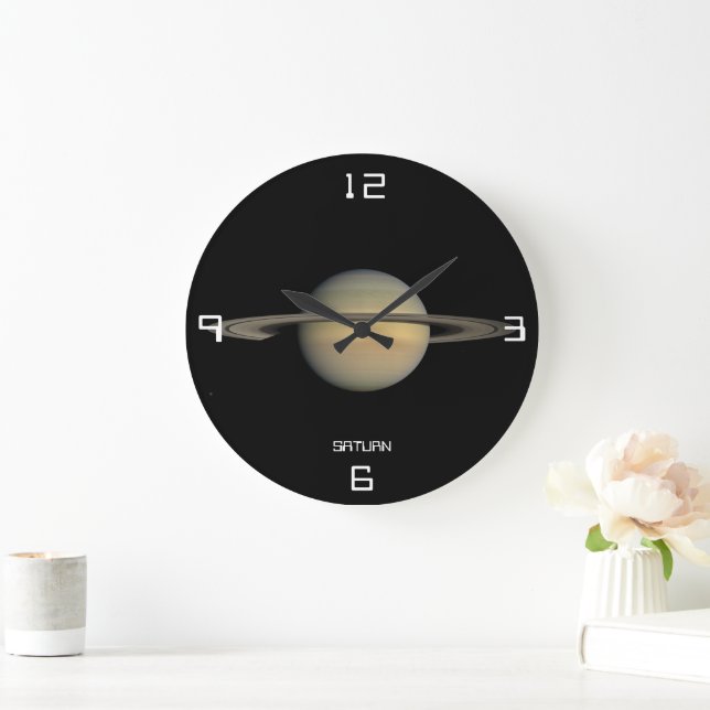 Saturn Astronomical Wall Clock | Zazzle