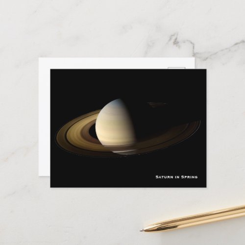Saturn at Spring Equinox Cassini_Huygens Postcard