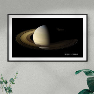 Saturn at Spring Equinox, Cassini-Huygens Poster
