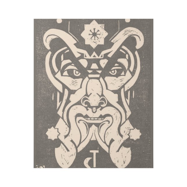 Saturn Cronus God of Time Greek Mythology Black Gallery Wrap (Front)