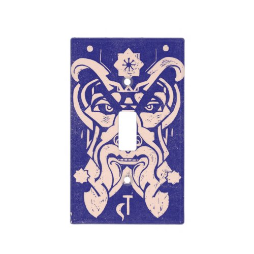 Saturn Cronus God of Time Greek Mythology Blue Light Switch Cover
