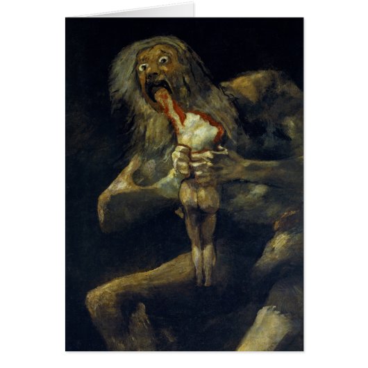 Saturn Devouring His Son by Francisco de Goya Cards (Front)
