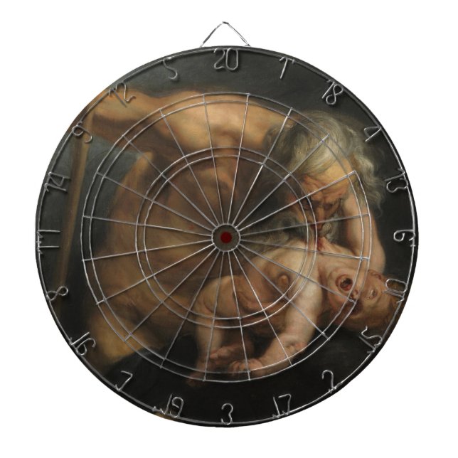 Saturn Devouring his Son (by Rubens) Dart Board (Front)