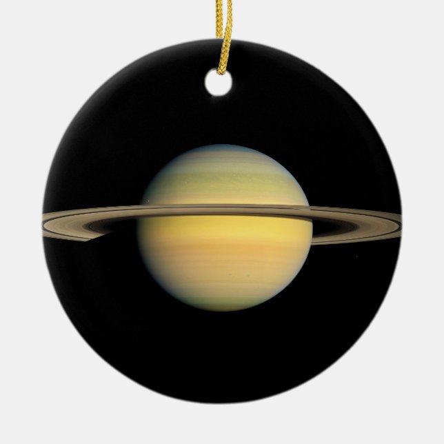Saturn during Equinox Ceramic Ornament (Front)