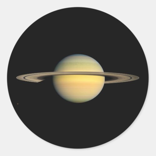 Saturn during Equinox Classic Round Sticker