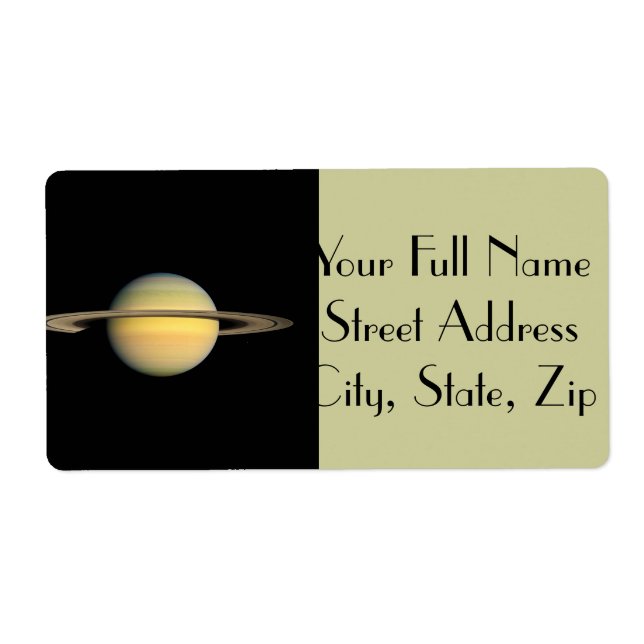 Saturn during Equinox Label (Front)