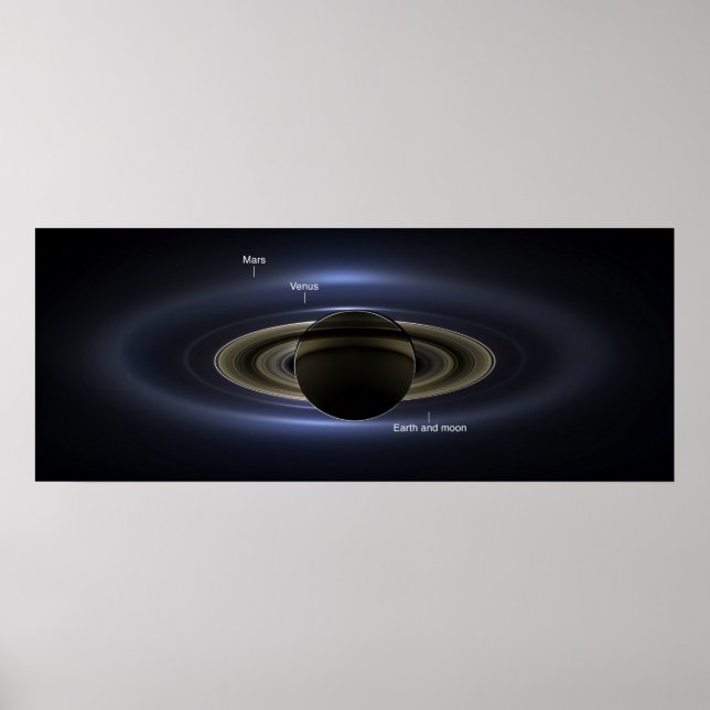 Saturn Eclipse 3 - Labeled Poster (Front)