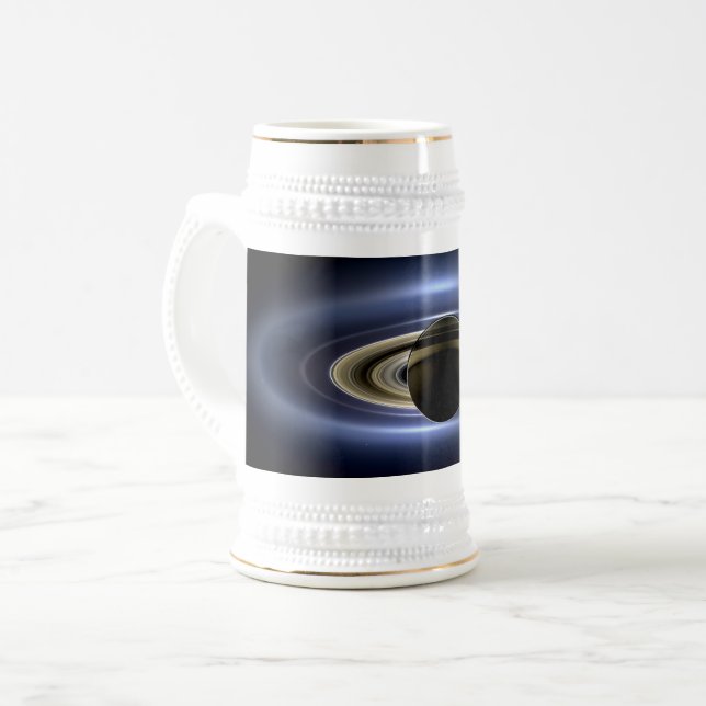 Saturn Eclipsed the Sun from Cassini Orbiter   Beer Stein (Front Left)