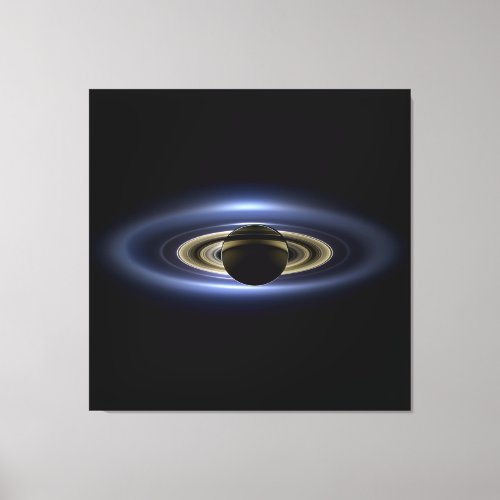 Saturn Eclipsed the Sun from Cassini Orbiter   Canvas Print
