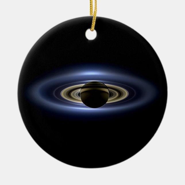 Saturn Eclipsed the Sun from Cassini Orbiter   Ceramic Ornament (Front)