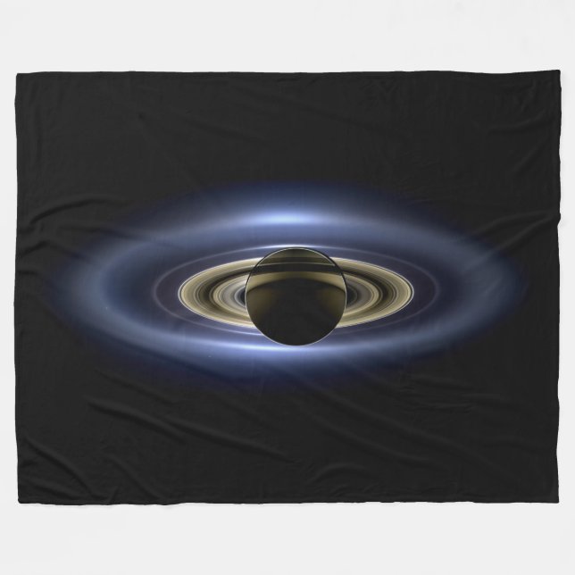 Saturn Eclipsed the Sun from Cassini Orbiter   Fleece Blanket (Front (Horizontal))