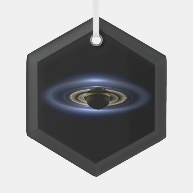 Saturn Eclipsed the Sun from Cassini Orbiter   Glass Ornament (Front)