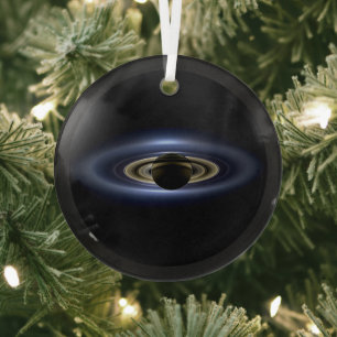 Saturn Eclipsed the Sun from Cassini Orbiter Glass Ornament