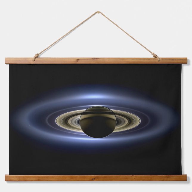 Saturn Eclipsed the Sun from Cassini Orbiter   Hanging Tapestry (Front)