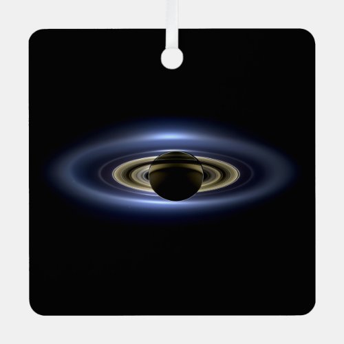 Saturn Eclipsed the Sun from Cassini Orbiter   Metal Ornament